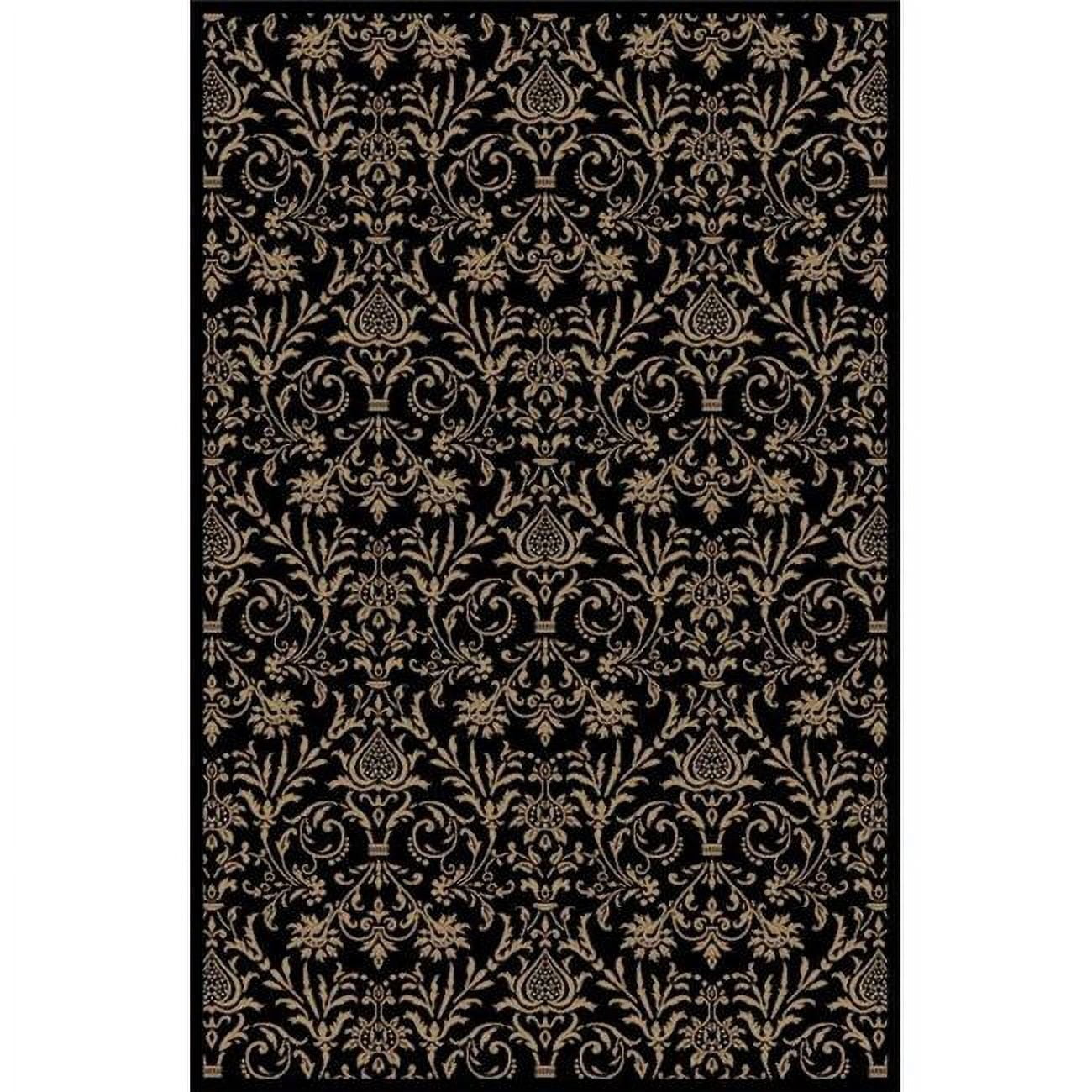 Jewel Damask - Black - 6 ft. 7 in. x 9 ft. 3 in.