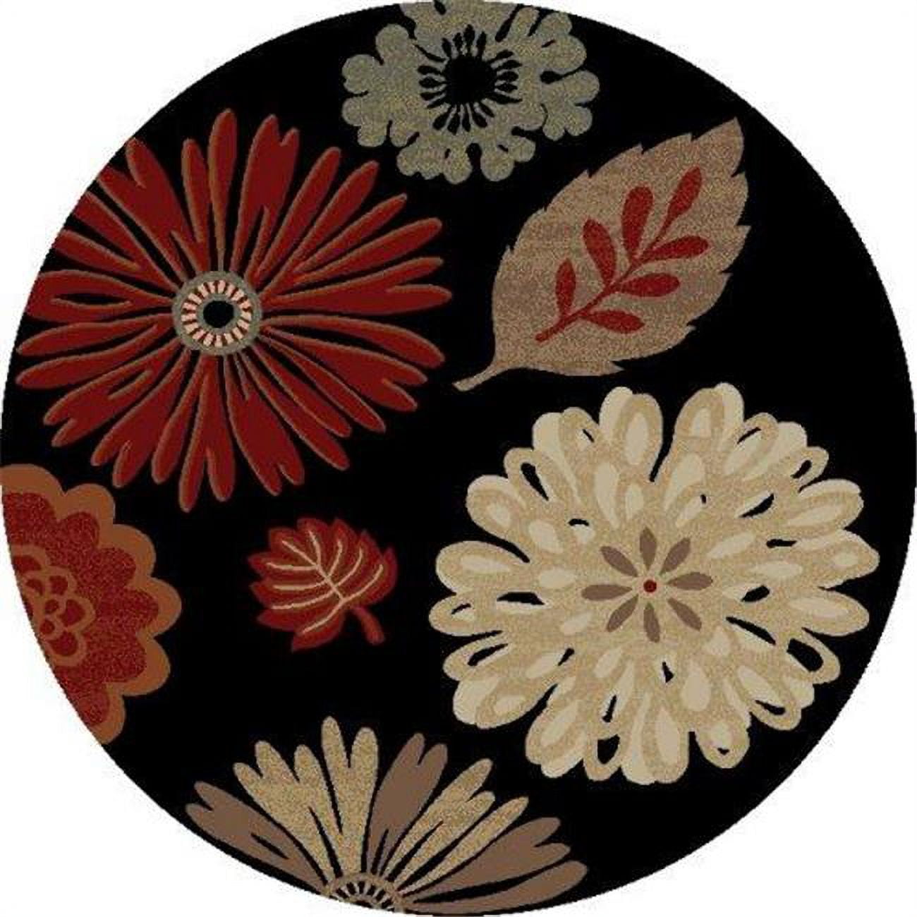 Concord Global 49536 6 ft. 7 in. x 9 ft. 3 in. Jewel Kaleidoscope - Black