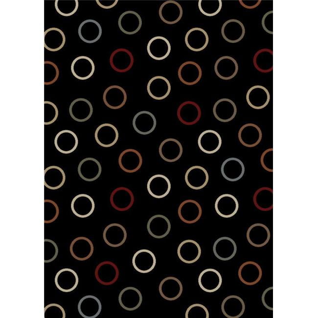 Soho Circles - Black - 5 ft. 3 in. x 7 ft. 3 in.