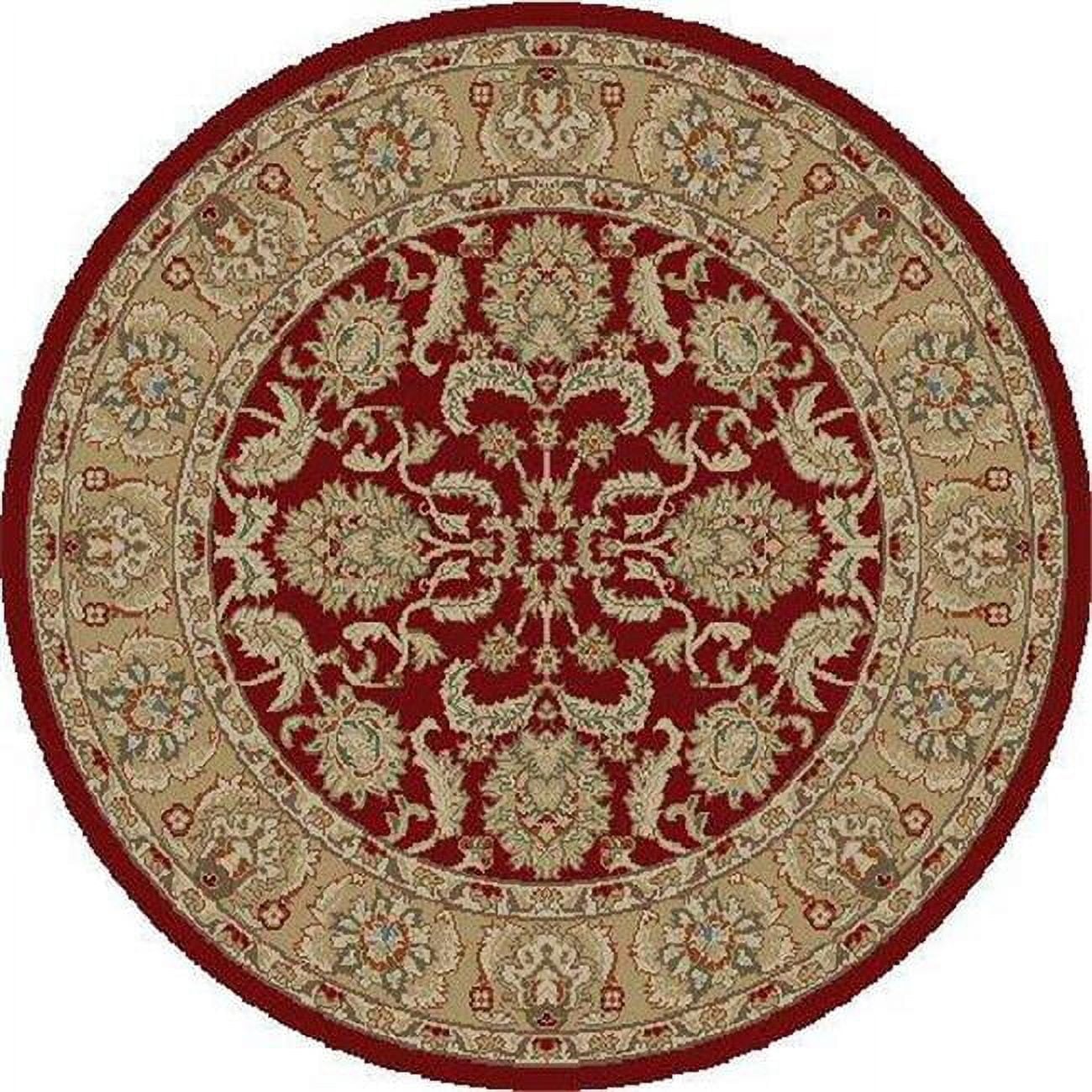 Ankara Oushak - Red - 5 ft. 3 in. Round