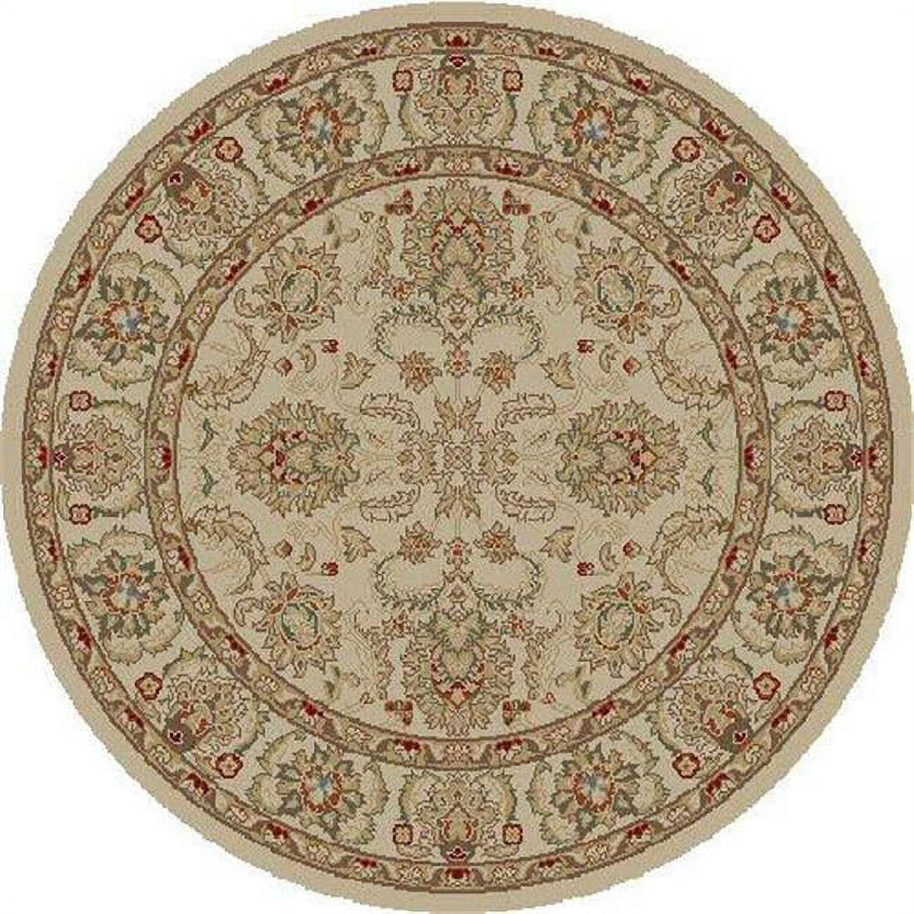 Ankara Oushak - Ivory - 5 ft. 3 in. Round