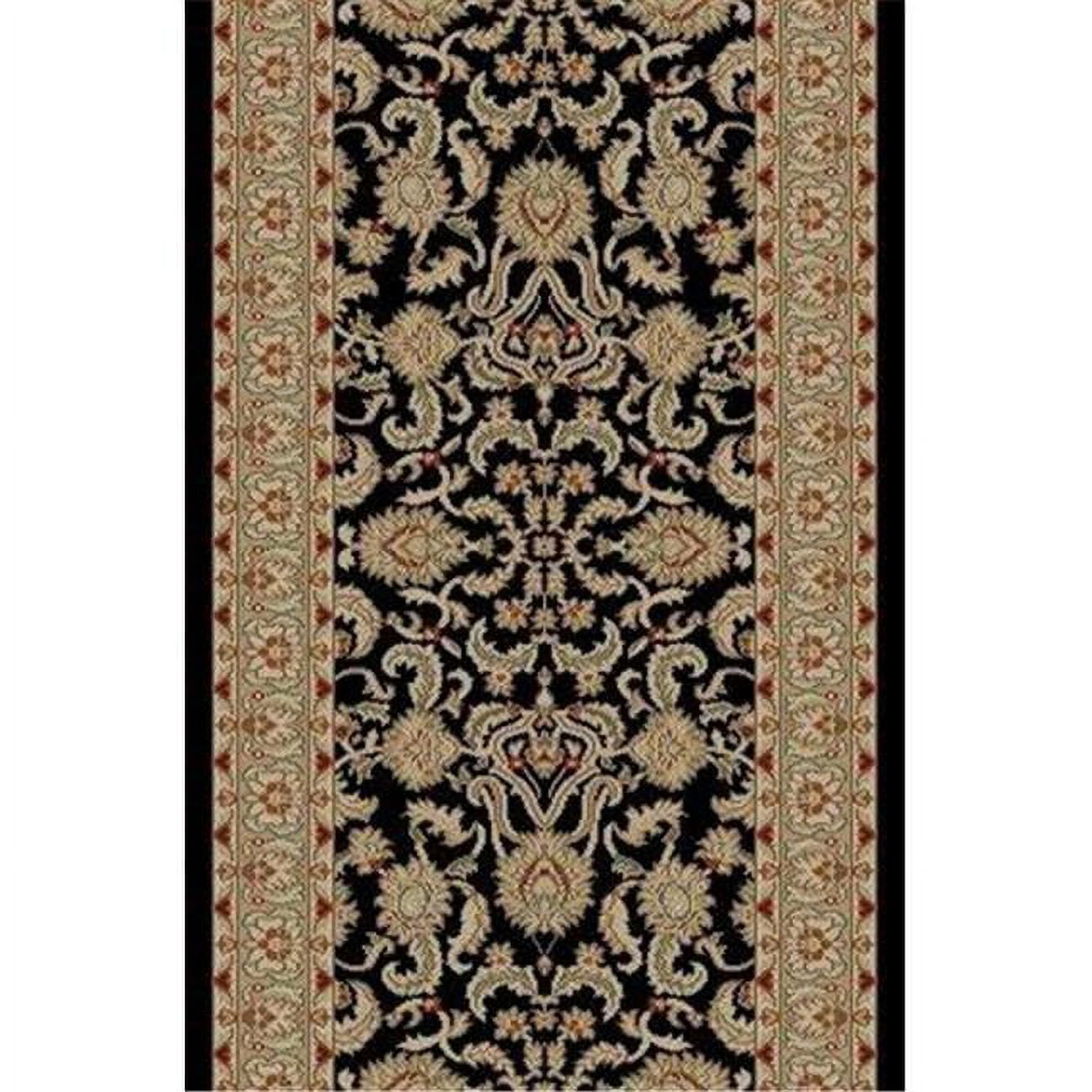 Concord Global 61738 9 ft. 3 in. x 12 ft. 6 in. Ankara Oushak - Black