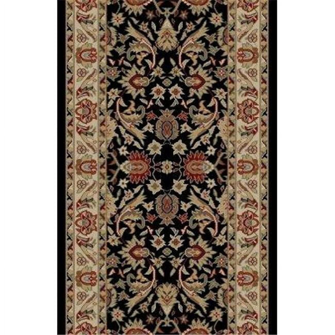 Concord Global 62038 9 ft. 3 in. x 12 ft. 6 in. Ankara Sultanabad - Black