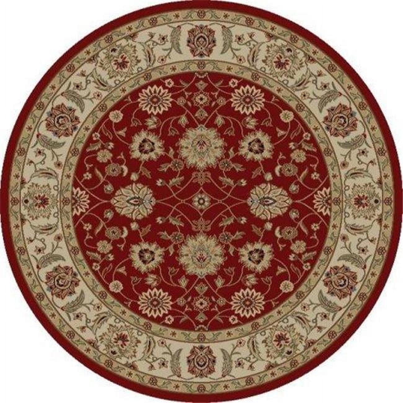 Ankara Zeigler - Red - 5 ft. 3 in. Round