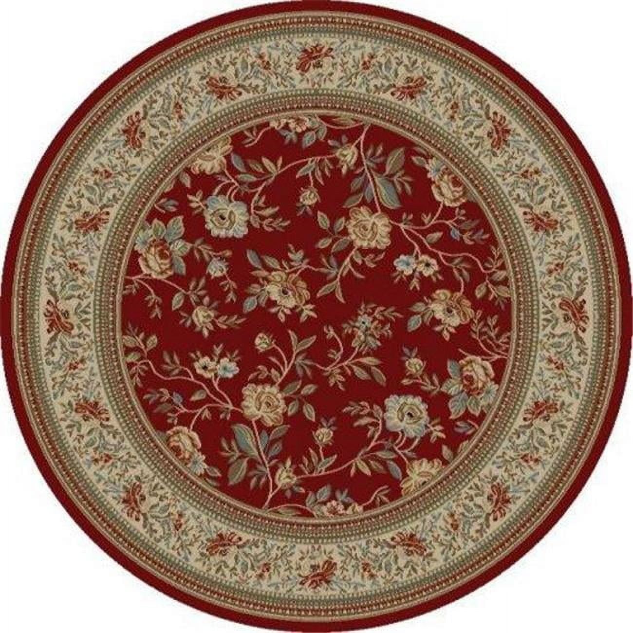 Ankara Floral Garden - Red - 7 ft. 10 in. Round