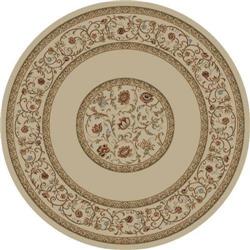 Concord Global 62229 7 ft. 10 in. Ankara Floral Garden - Round, Ivory