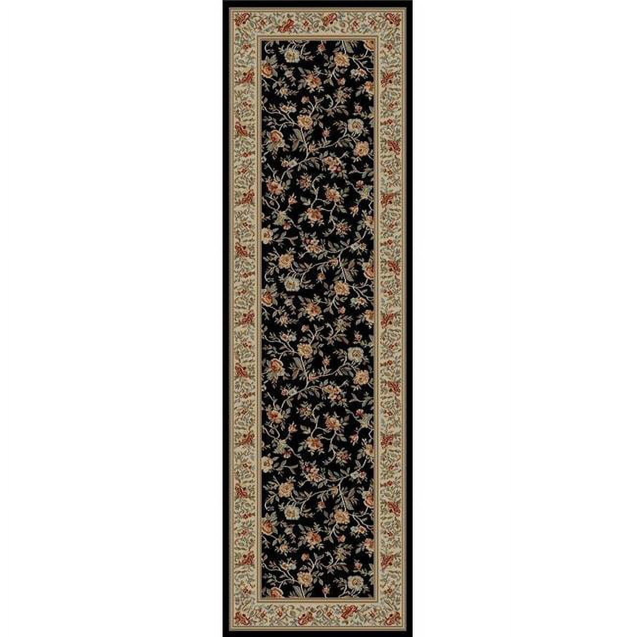 9 ft. 3 in. x 12 ft. 6 in. Ankara Floral Garden - Black