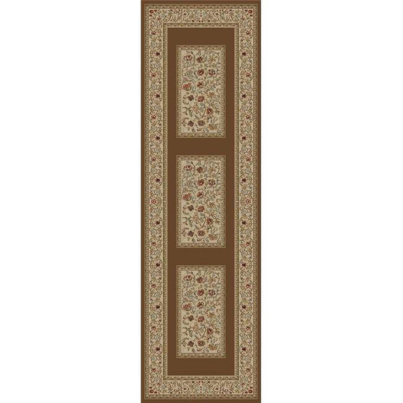 Ankara Floral Border - Brown