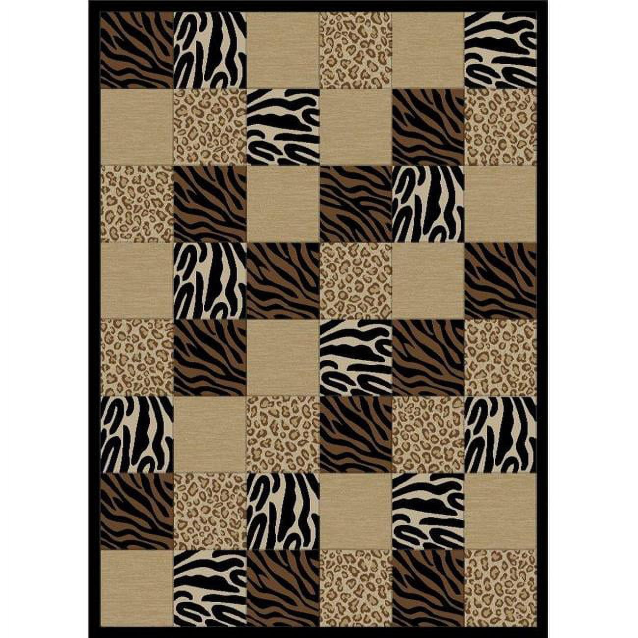 5 ft. 3 in. x 7 ft. 3 in. Soho Animal Boxed - Black