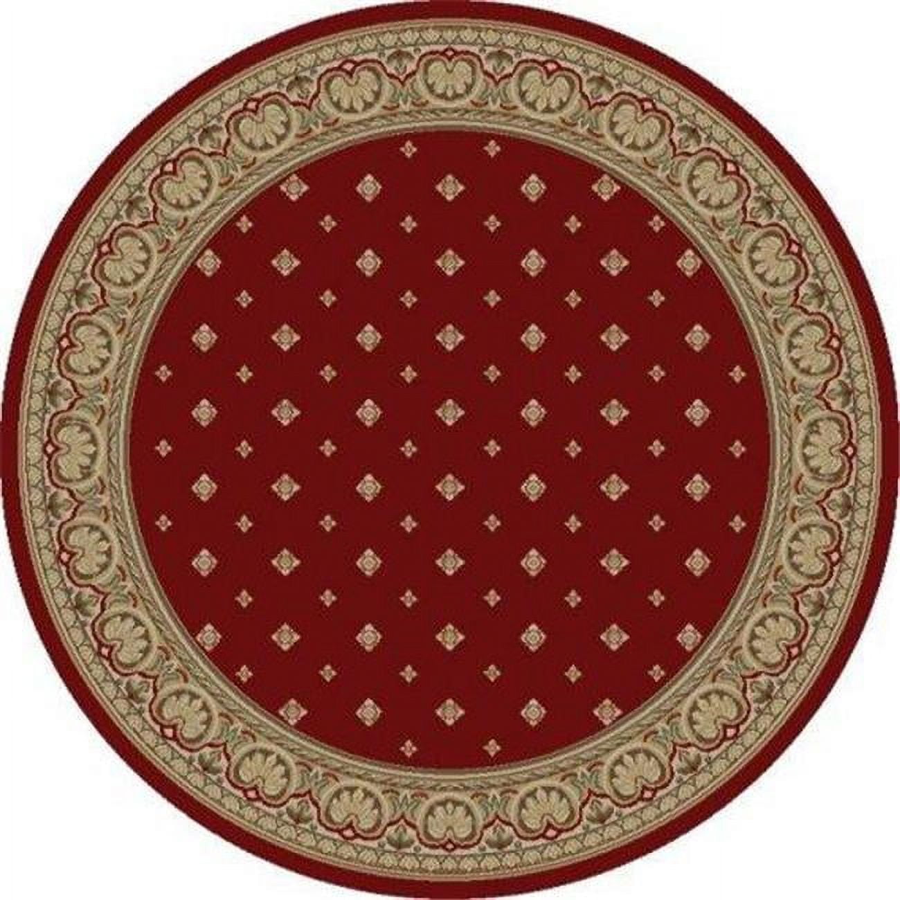 Ankara Pin Dot - Red - 7 ft. 10 in. Round