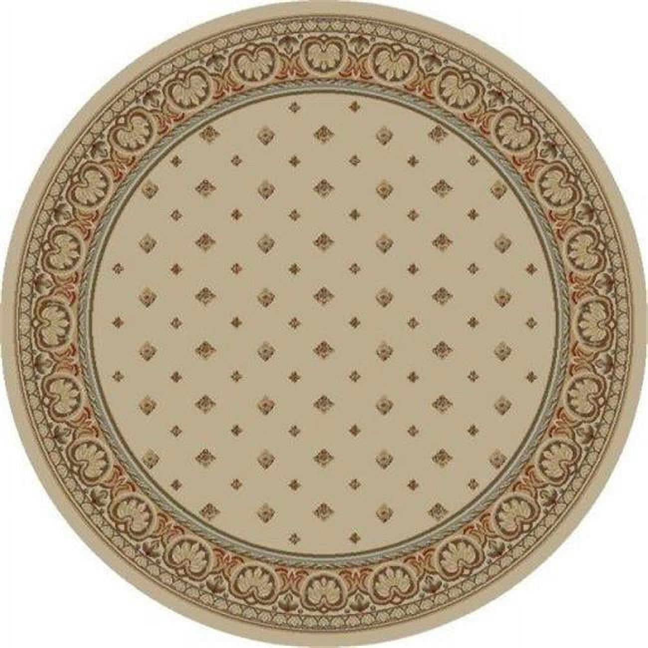Ankara Pin Dot - Ivory - Round