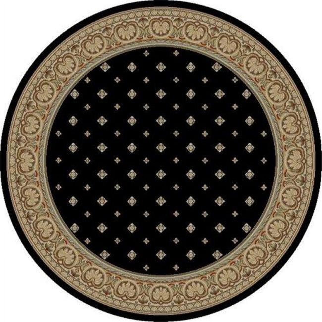 Ankara Pin Dot - Black - 7 ft. 10 in. Round