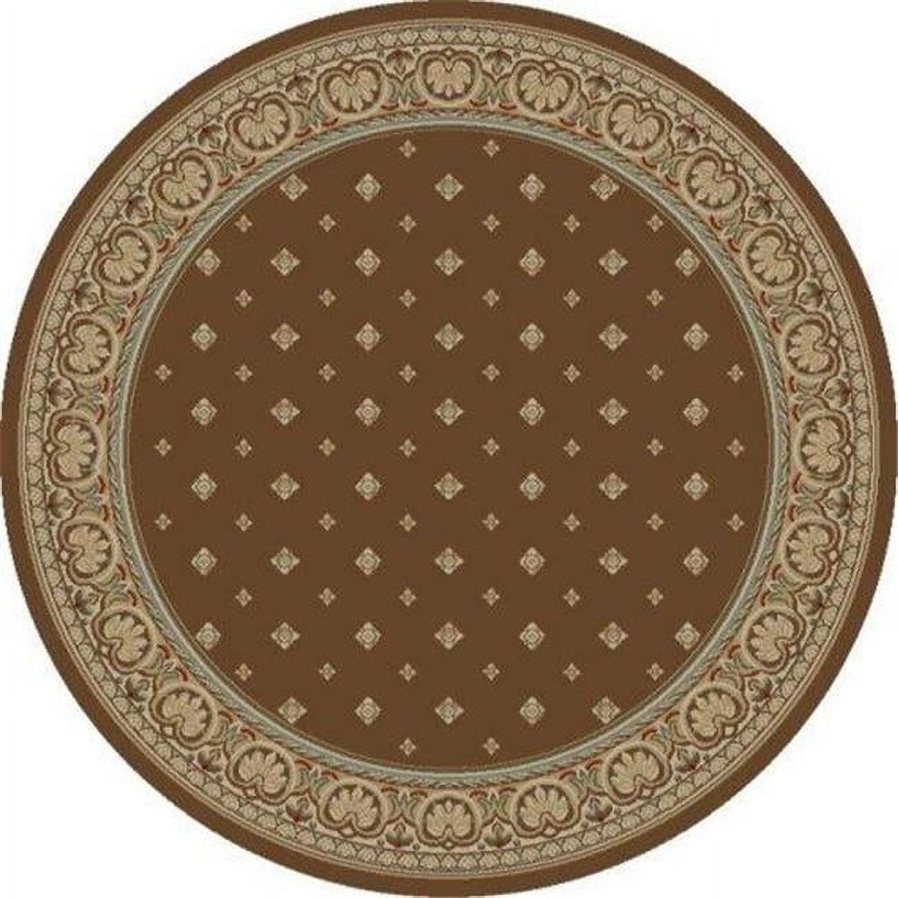 5 ft. 3 in. Ankara Pin Dot - Round, Brown