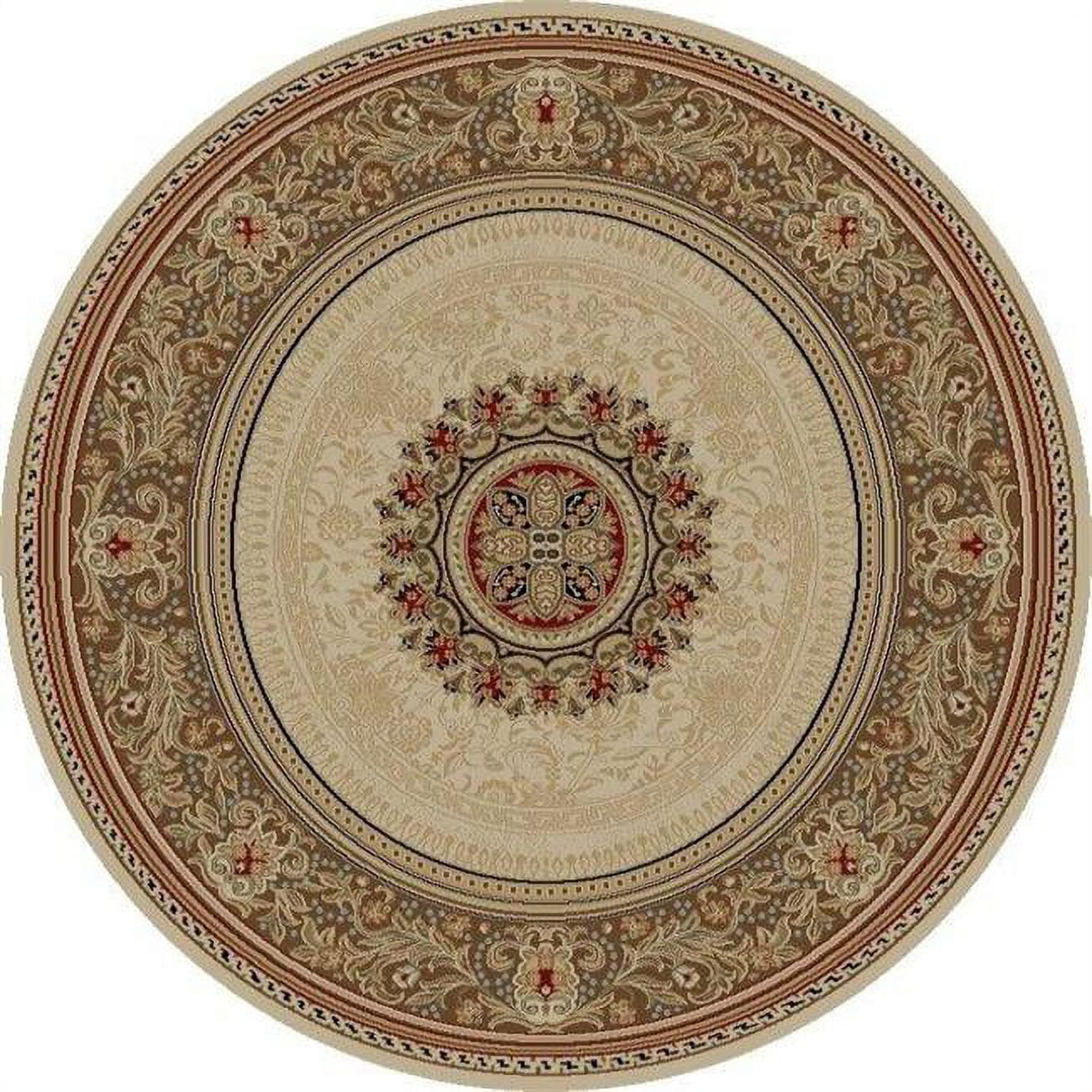 7 ft. 10 in. Ankara Chateau - Round, Ivory