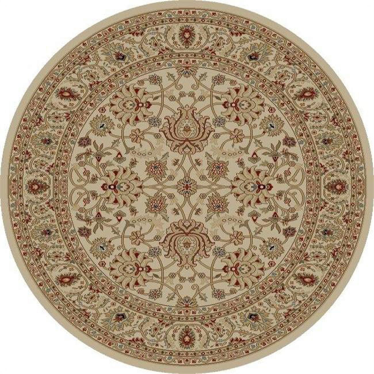 5 ft. 3 in. Ankara Mahal - Round, Ivory
