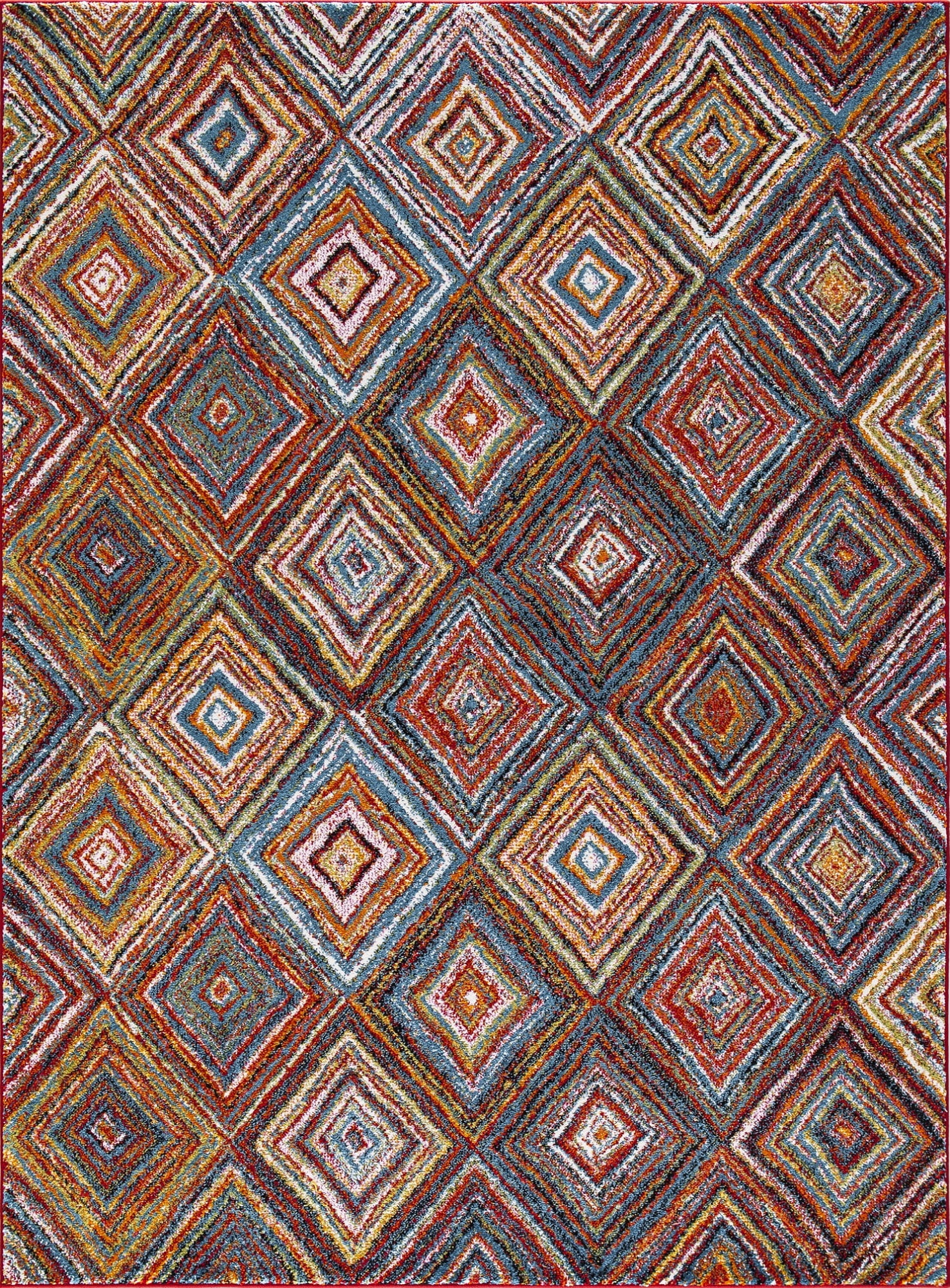 Concord Global 74206 6 ft. 7 in. x 9 ft. 3 in. Diamond Sterling - Multi Color