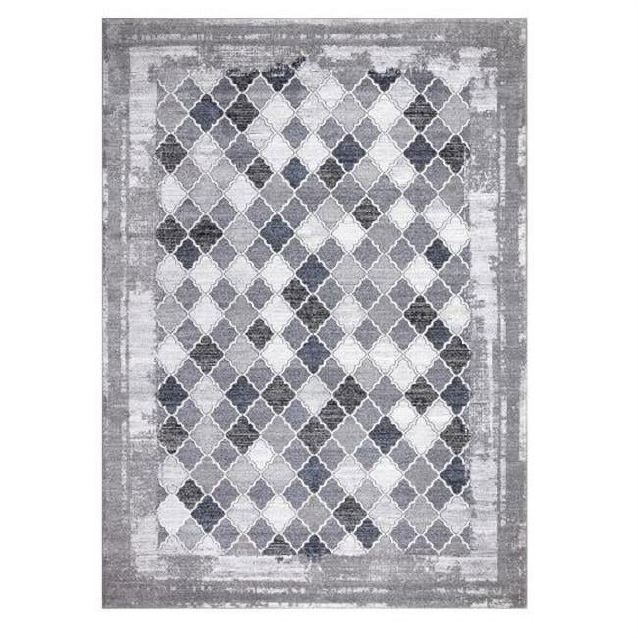 5 x 7 ft. Siena Trellis Area Rug, Gray