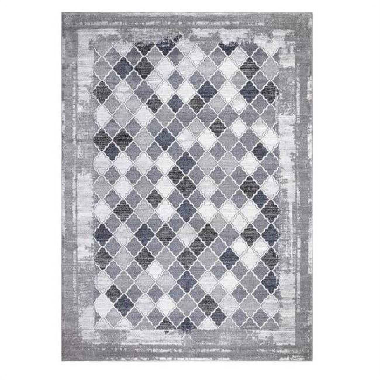 9 x 13 ft. Siena Trellis Area Rug, Gray