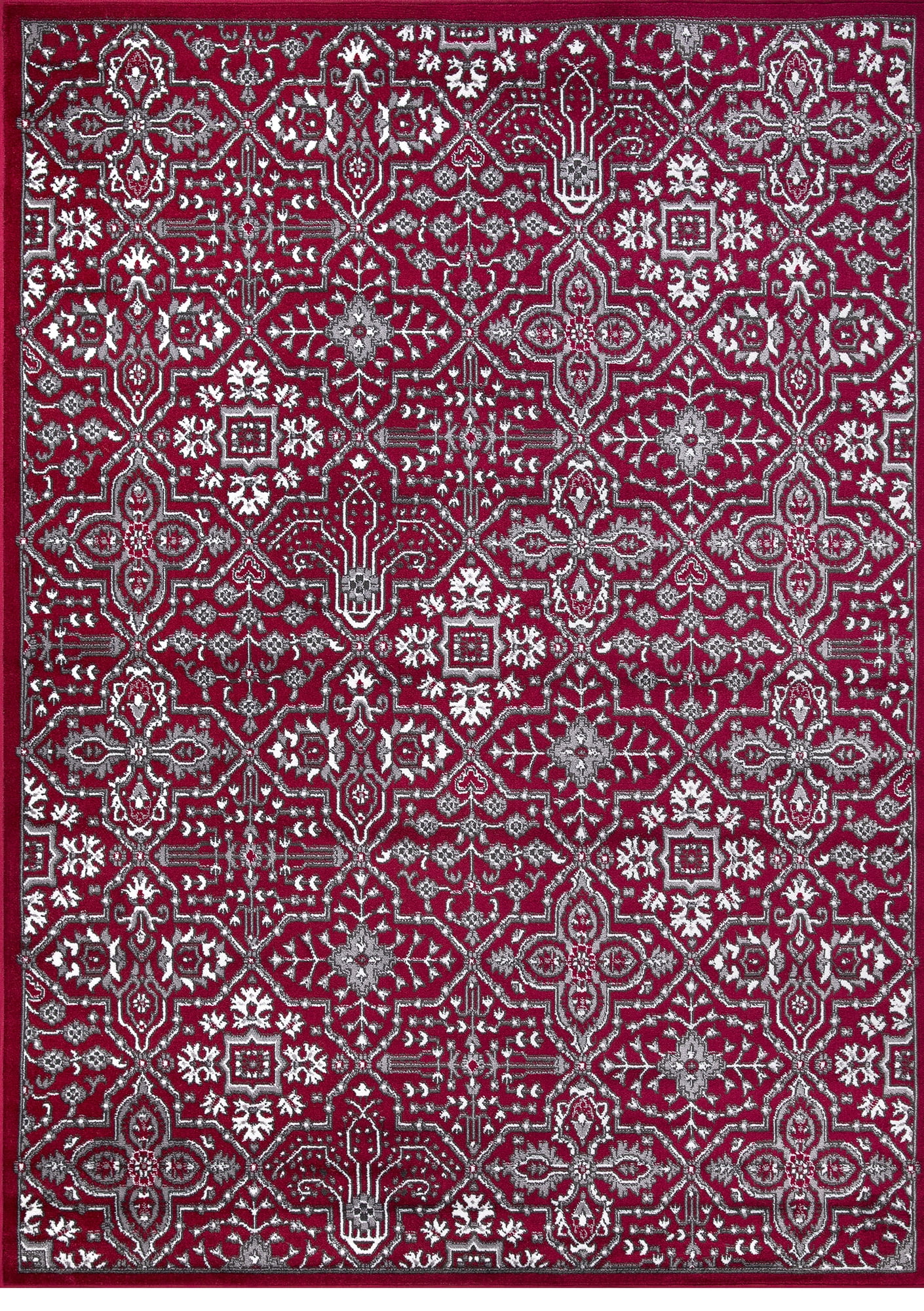 5 x 7 ft. Jefferson Athens Rectangle Area Rug, Red