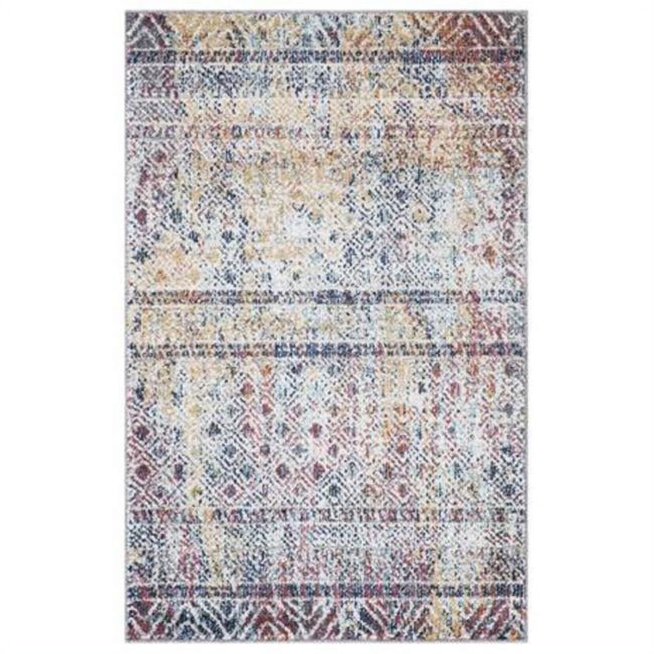 5 x 7 ft. Vintage Piazza Geometric Rectangle Area Rug, Multi Color