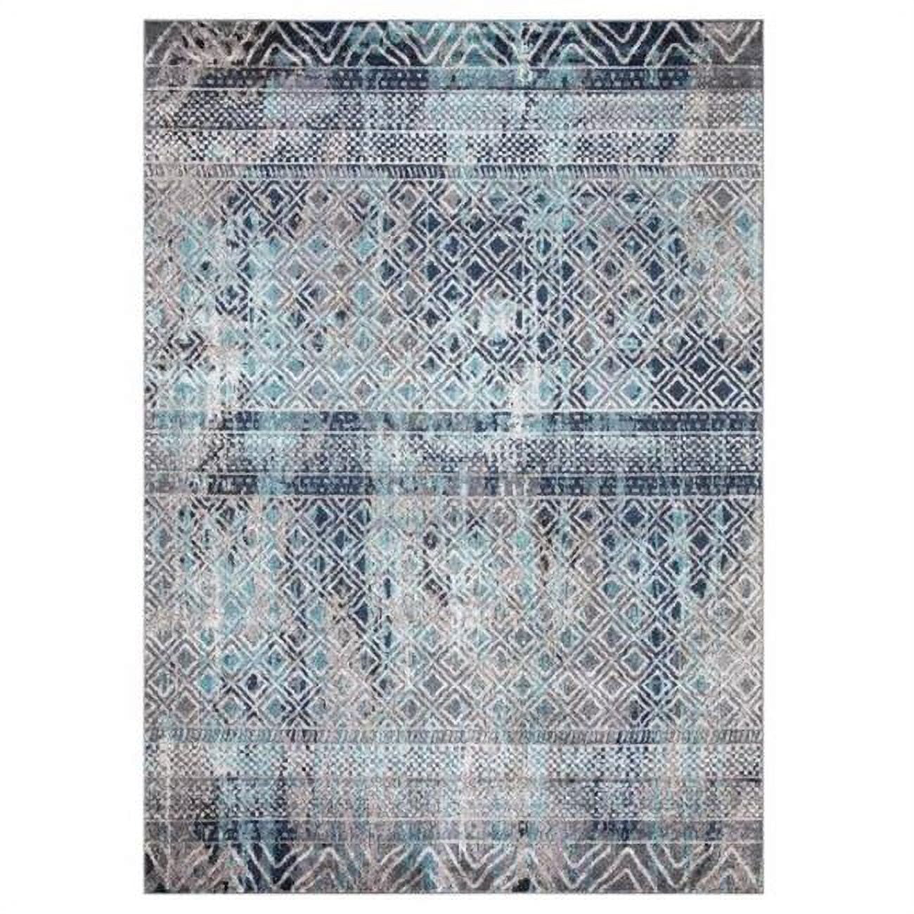 7 x 9 ft. Piazza Geometric Area Rug, Blue