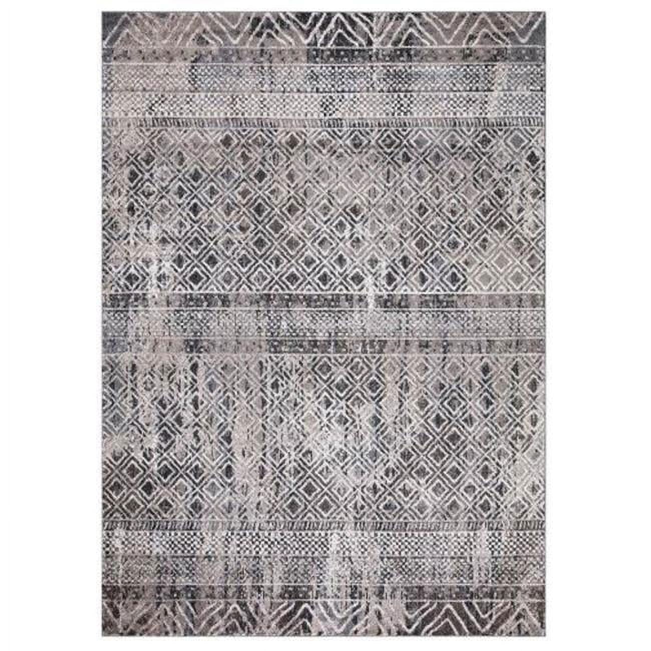 7 x 9 ft. Piazza Geometric Area Rug, Gray