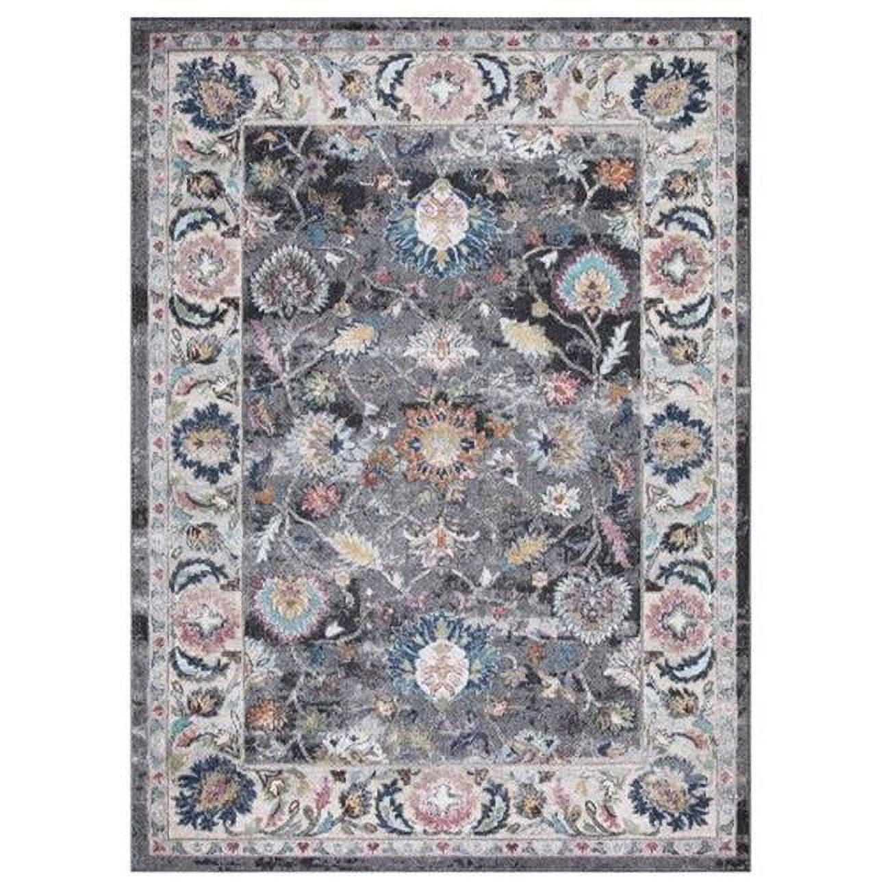 7 x 9 ft. Istanbul Border Area Rug - Gray