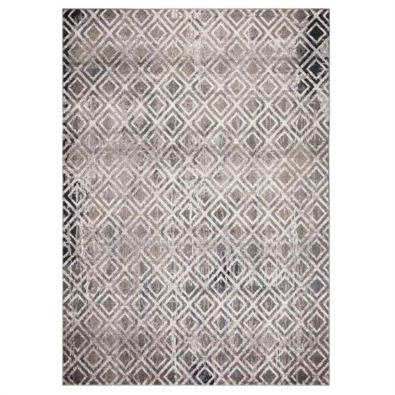 7 x 9 ft. Diamonds Geometric Area Rug, Beige