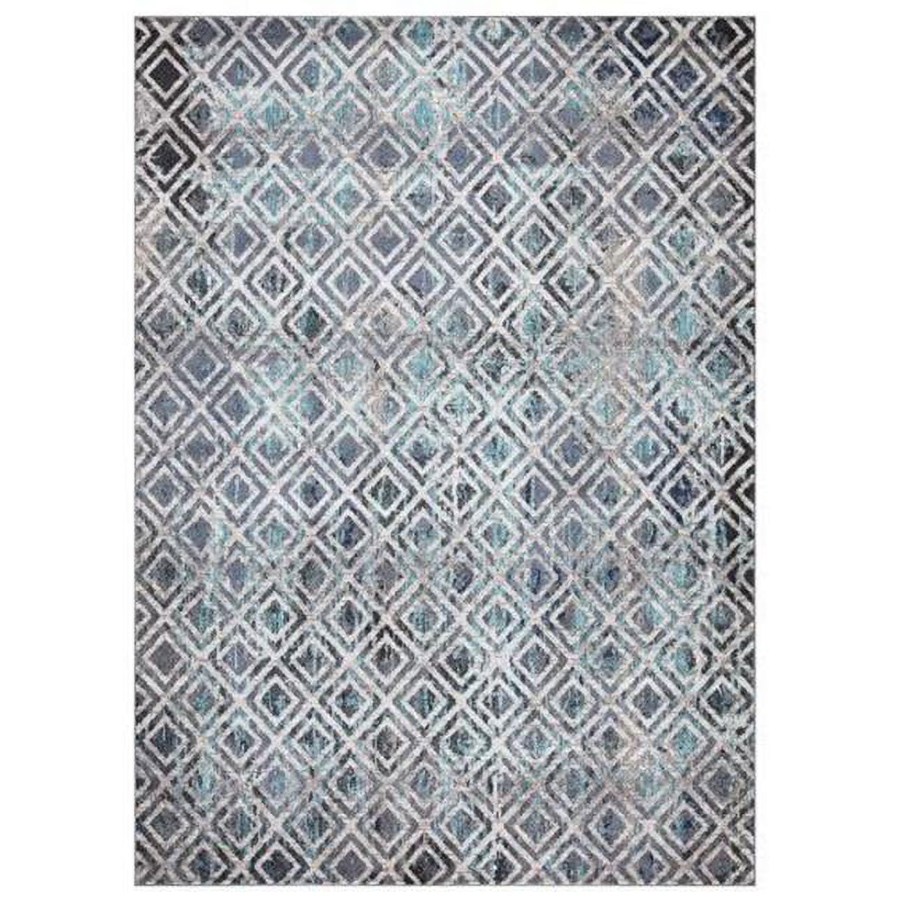 7 x 9 ft. Diamonds Geometric Area Rug, Blue