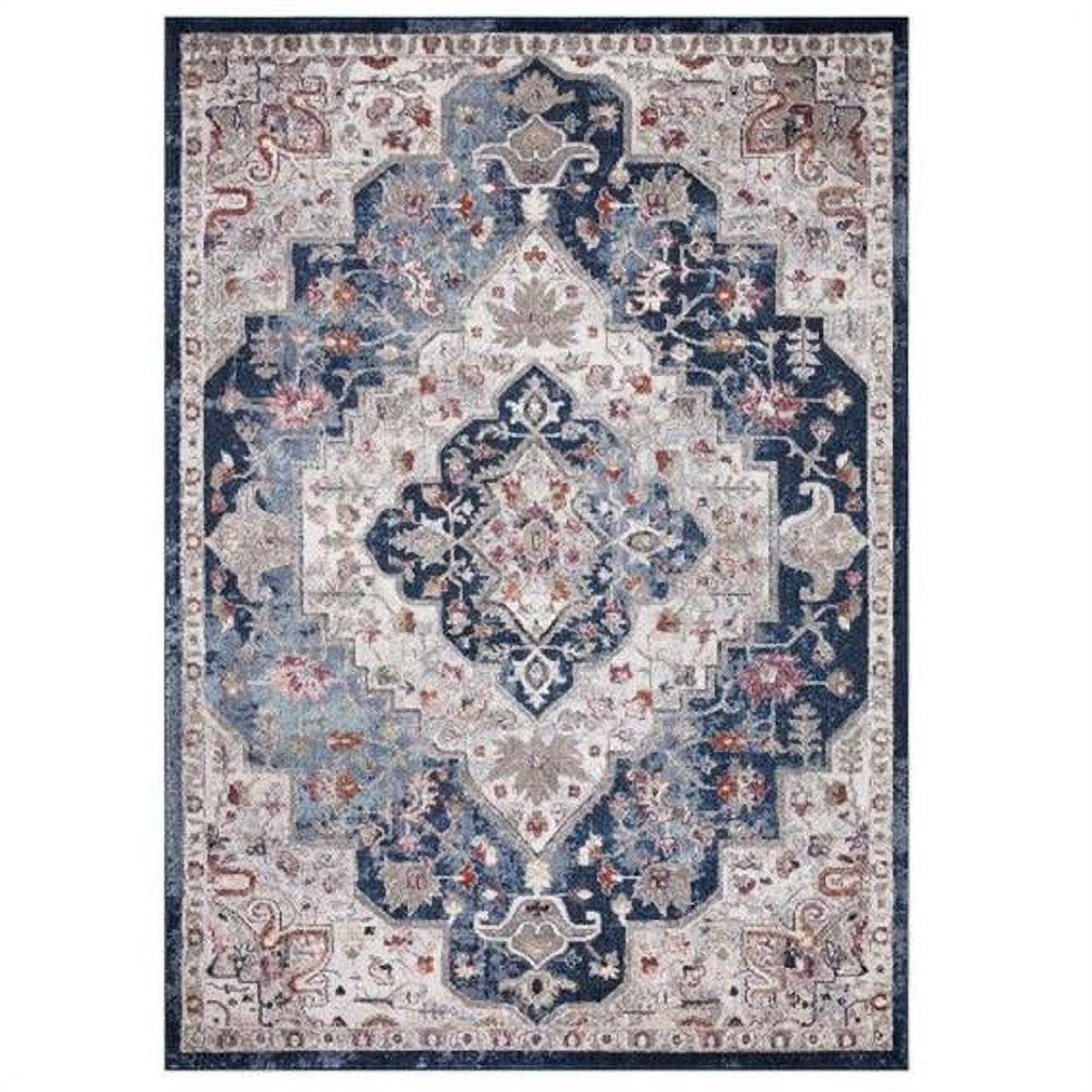8 x 11 ft. Montreal Medallion Area Rug - Navy