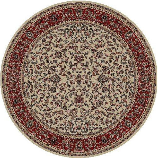 Picture of Concord Global 20220 5 ft. 3 in. Persian Classics Kashan - Round&#44; Ivory