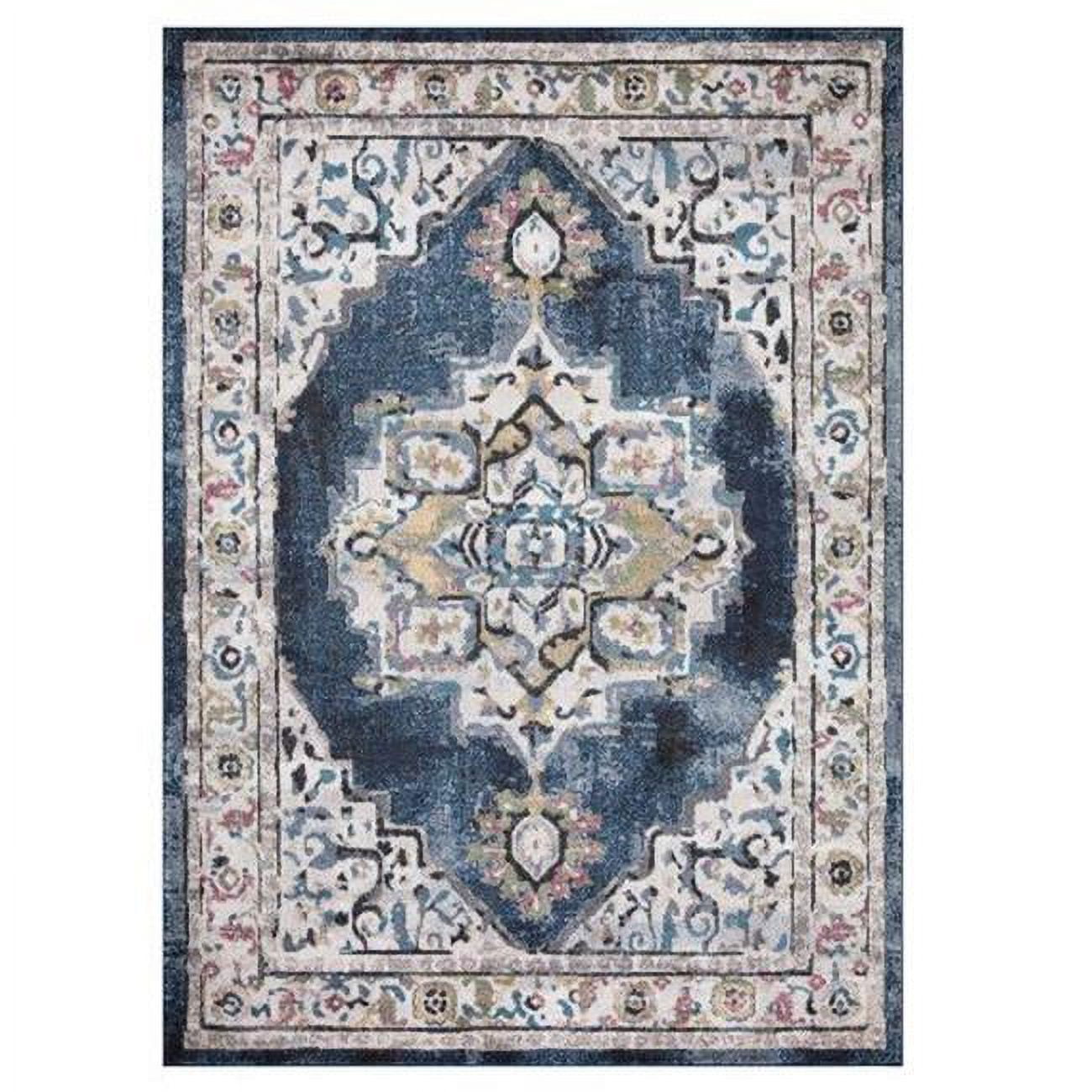 8 x 11 ft. Barclay Medallion Area Rug, Navy