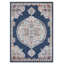 8 x 11 ft. Vintage Oushak Medallion Area Rug, Navy