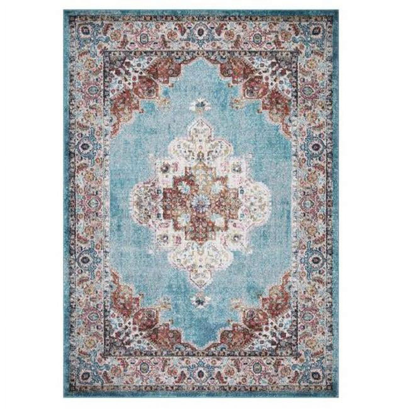 7 x 9 ft. Elegance Medallion Area Rug, Blue