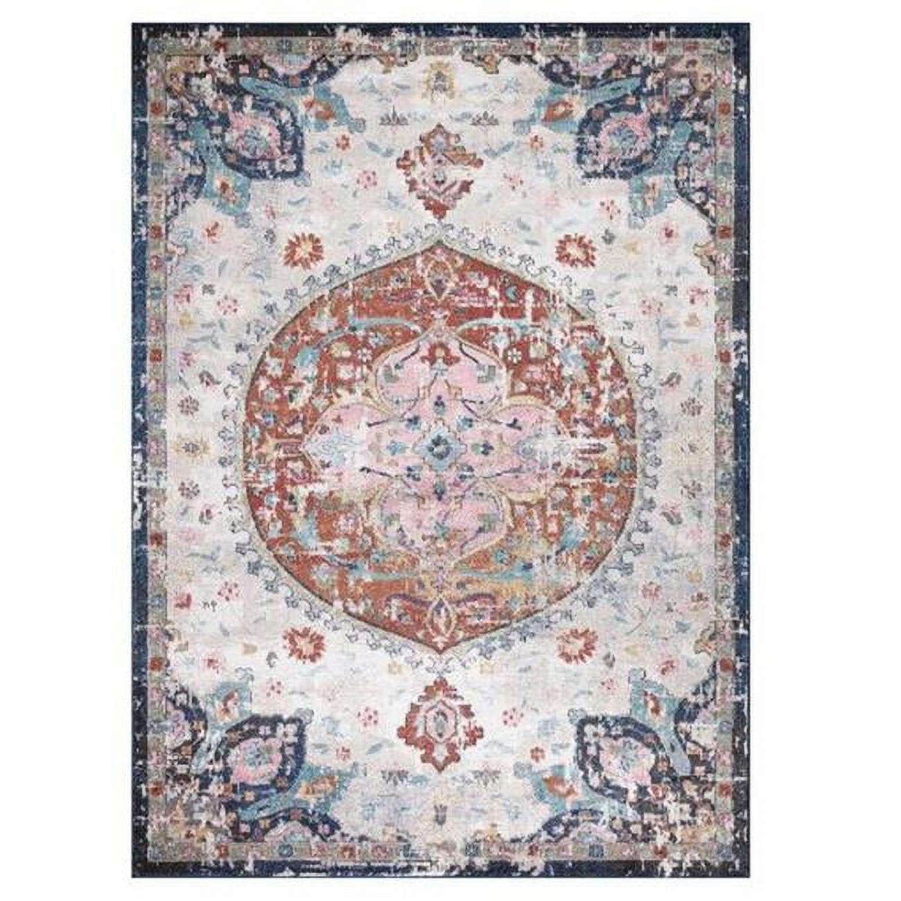 7 x 9 ft. Florence Medallion Area Rug, Ivory