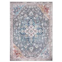 7 x 9 ft. Tabriz Medallion Area Rug, Gray