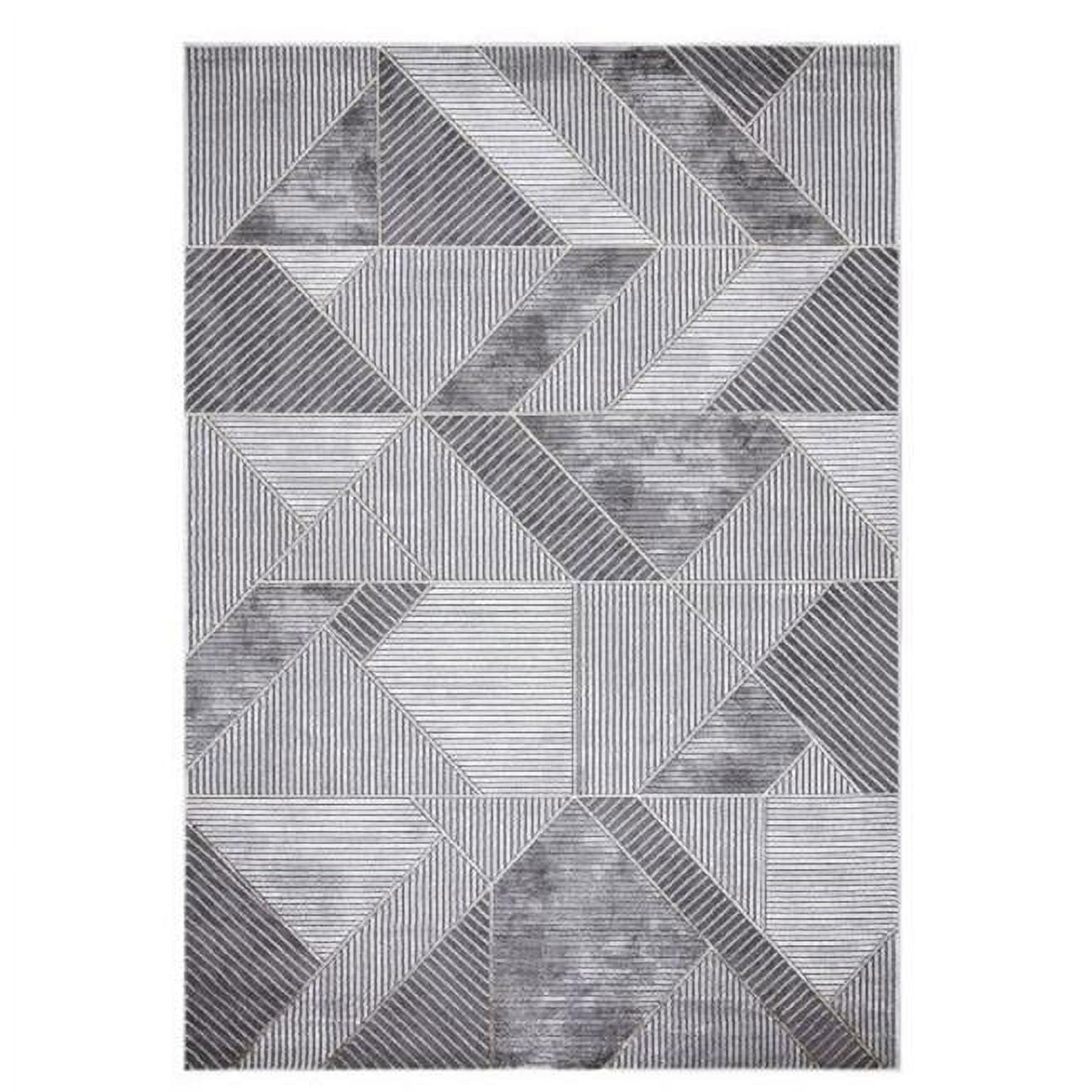 80357 8 x 11 ft. Madison Geometric Area Rug, Gray