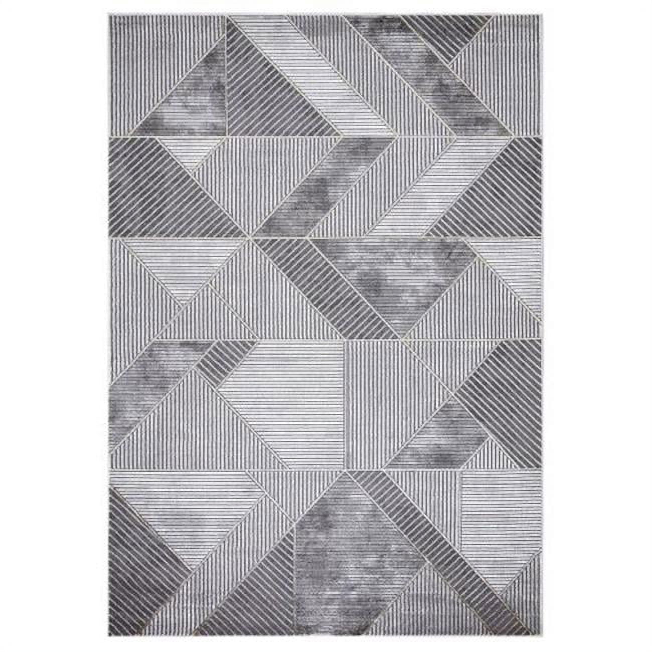 9 x 13 ft. Madison Geometric Area Rug, Gray
