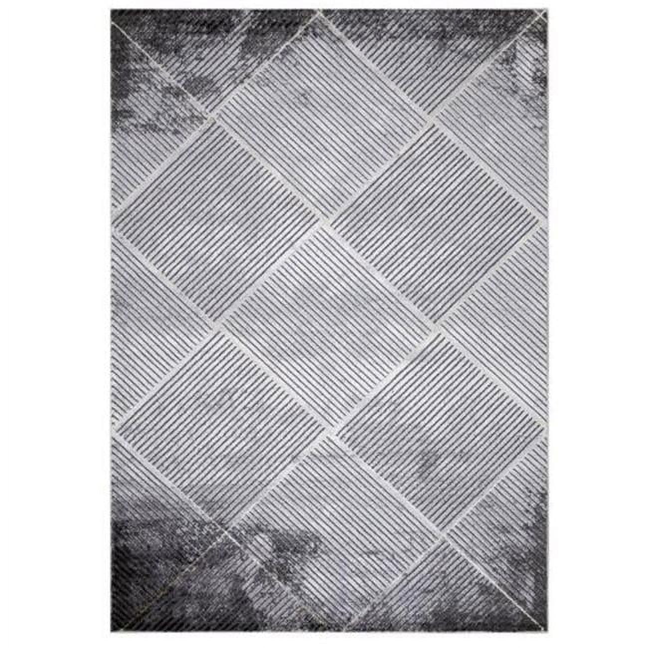 5 x 7 ft. Matrix Geometric Area Rug, Gray