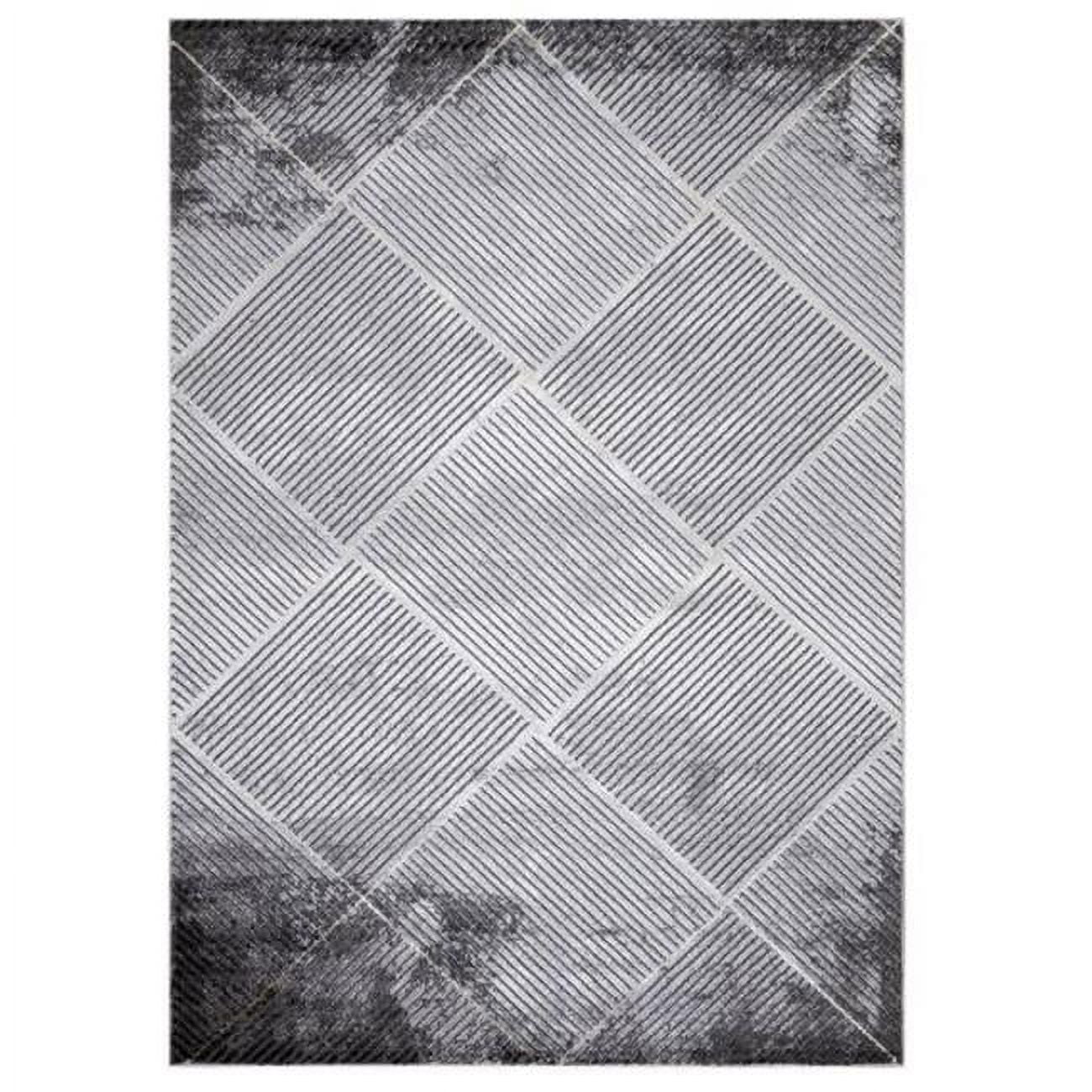 7 x 9 ft. Matrix Geometric Area Rug, Gray