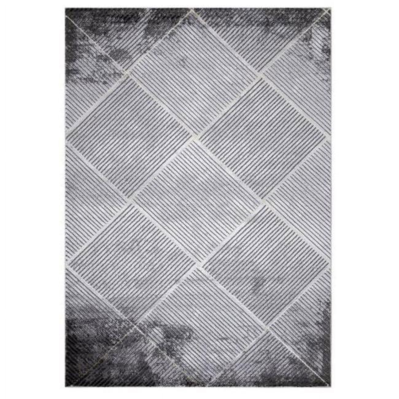 9 x 13 ft. Matrix Geometric Area Rug, Gray