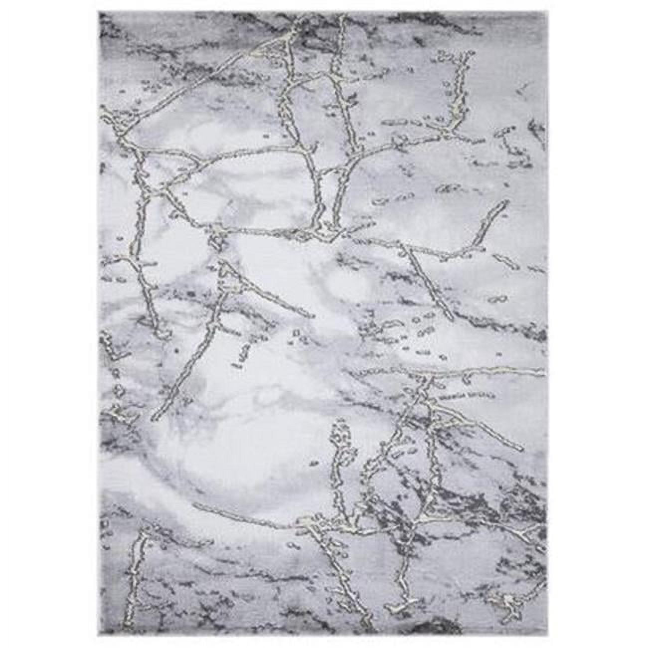 3 x 5 ft. Brighton Dallas Abstract Rectangle Area Rug, Gray
