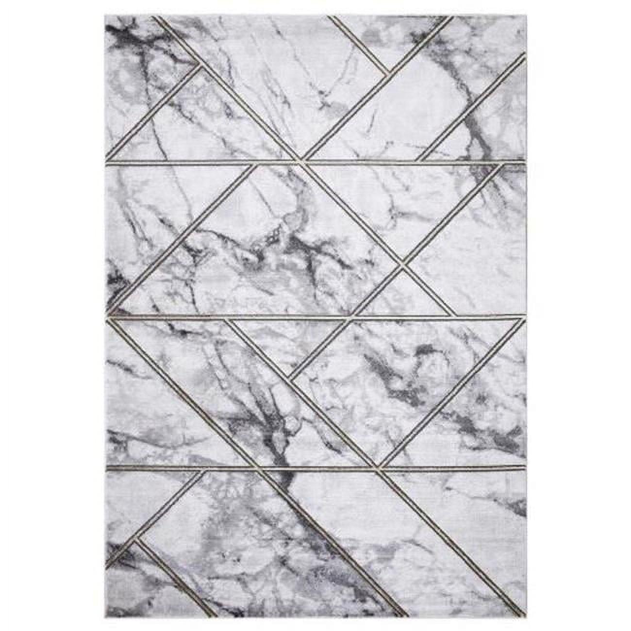 80715 5 x 7 ft. Bellucci Geometric Area Rug, Gold