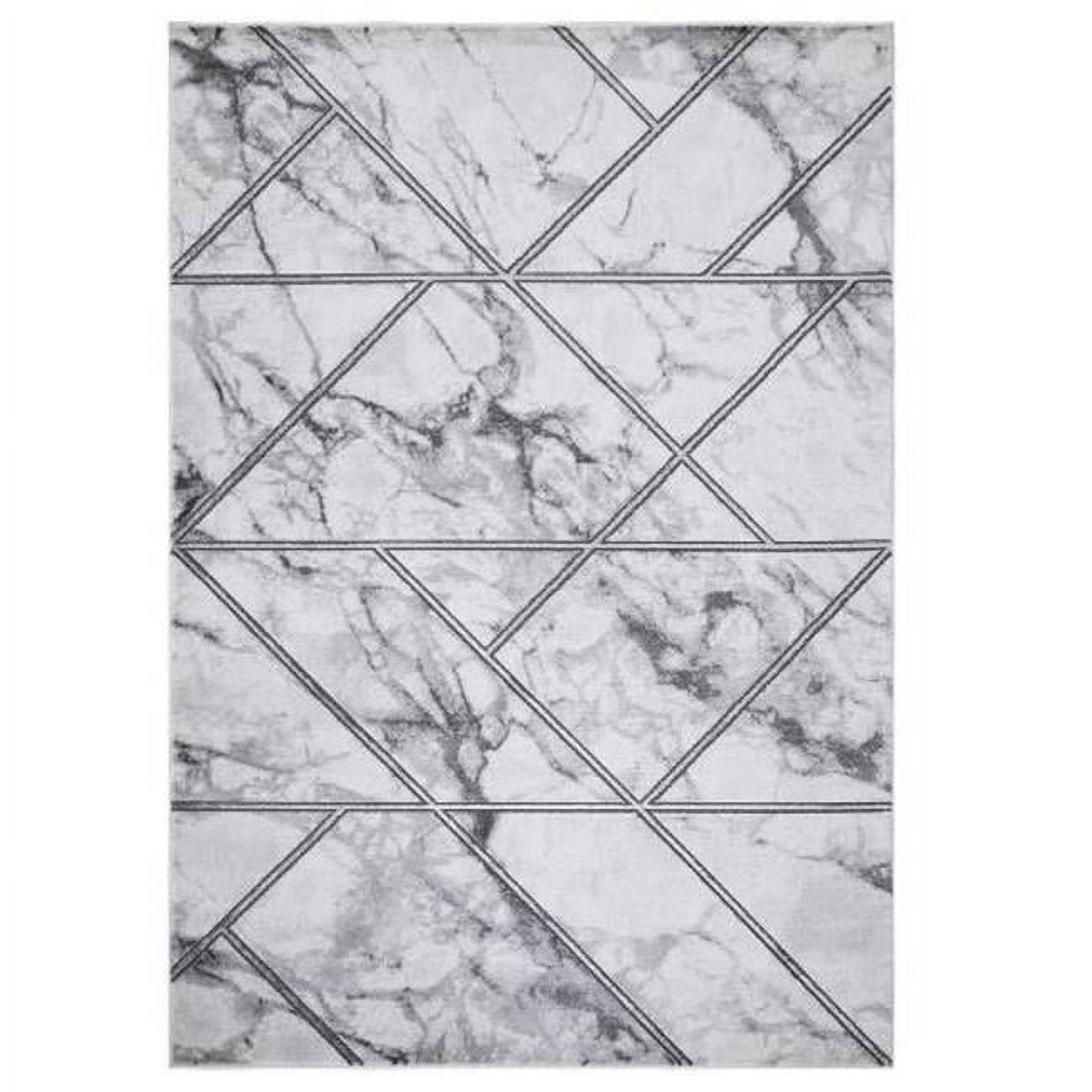 5 x 7 ft. Bellucci Geometric Area Rug - Silver