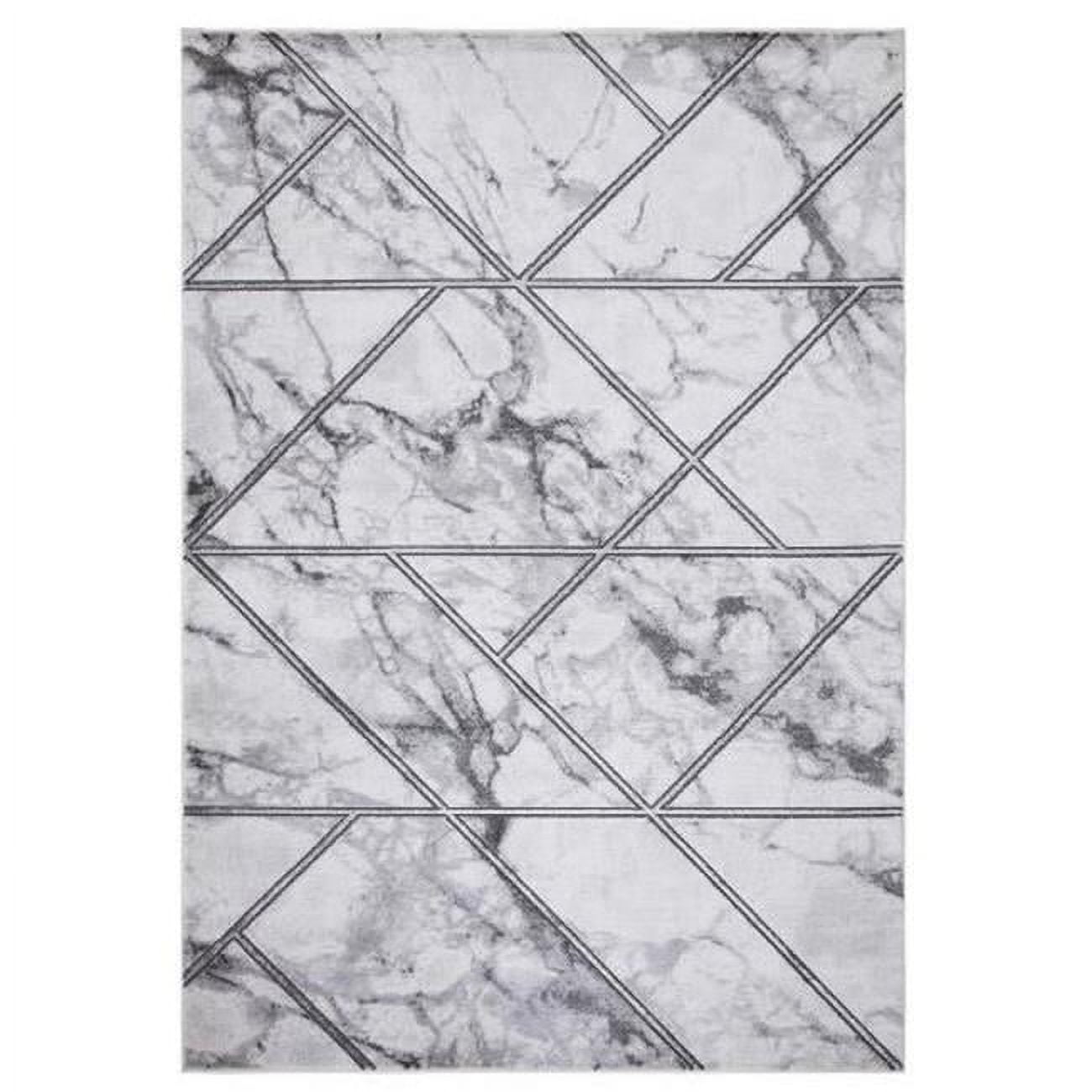8 x 11 ft. Bellucci Geometric Area Rug, Silver