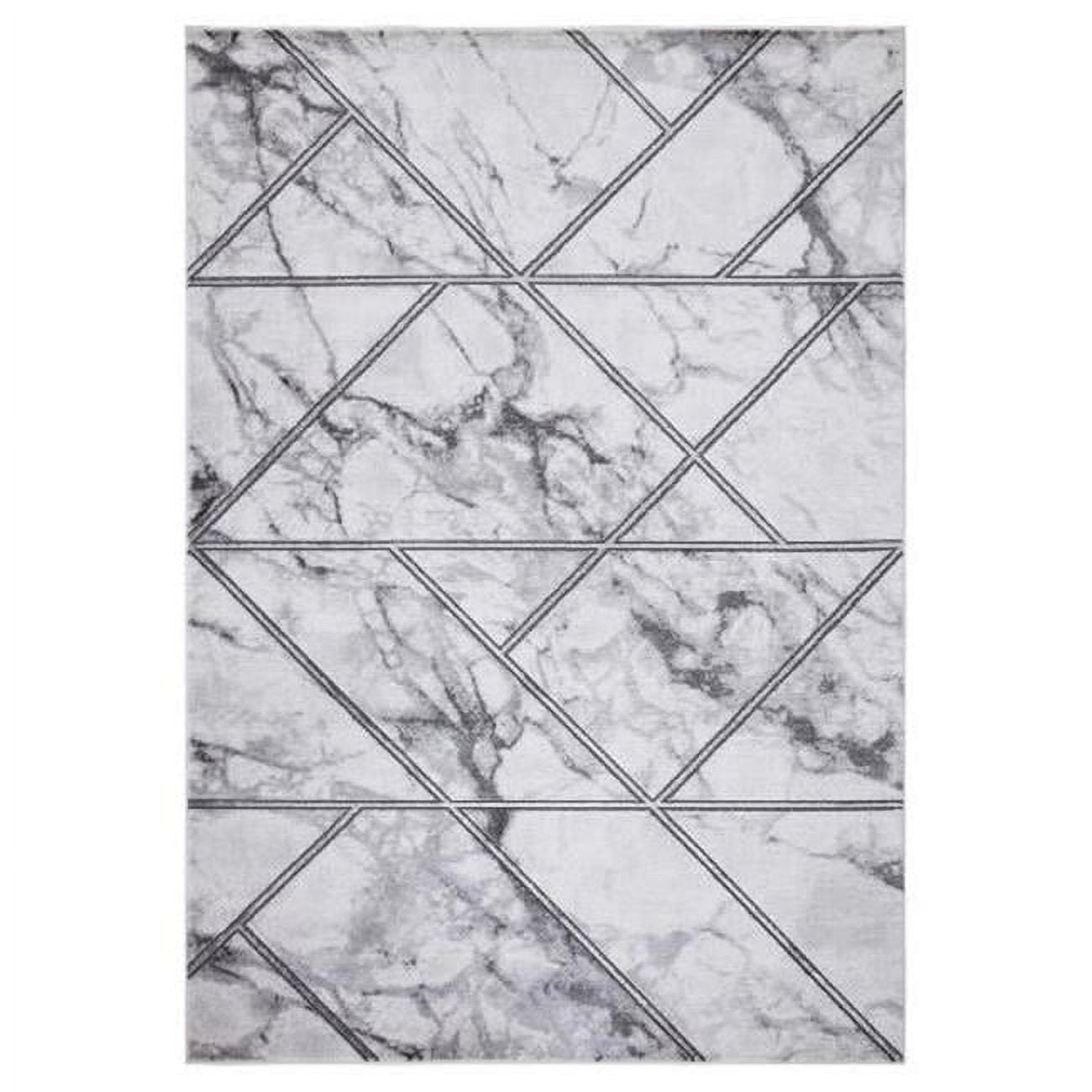 9 x 13 ft. Bellucci Geometric Area Rug, Silver