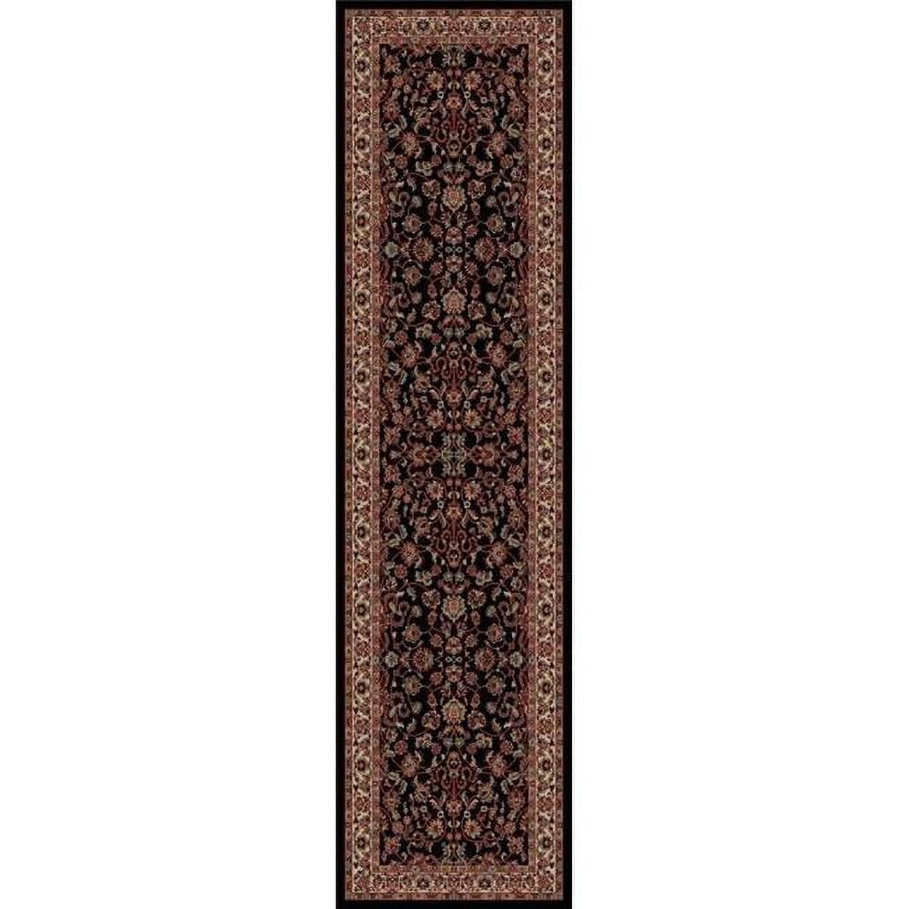 Picture of Concord Global 20234 3 ft. 11 in. x 5 ft. 7 in. Persian Classics Kashan - Black