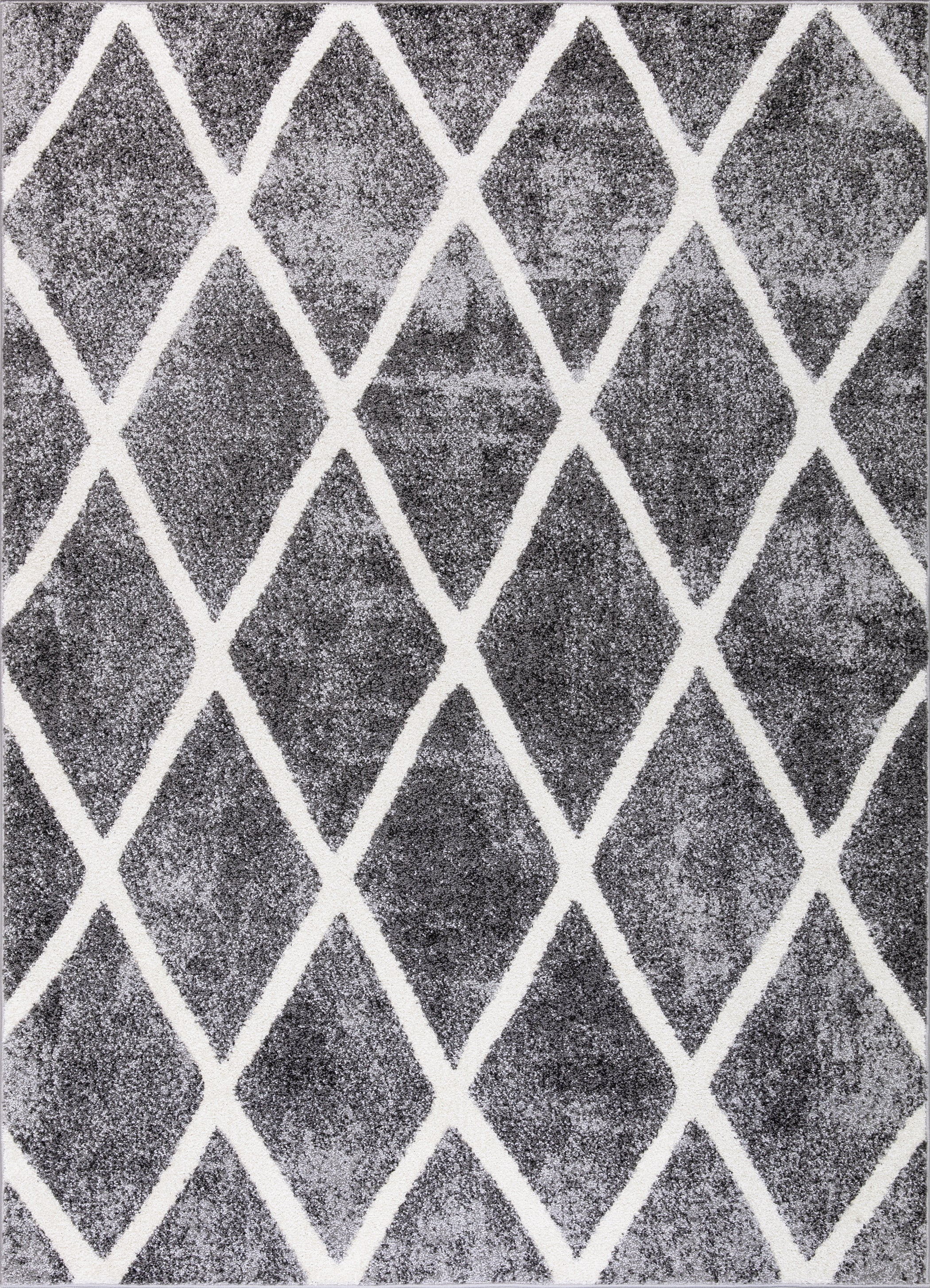 7 ft. 10 in. x 9 ft. 10 in. Diamond Rectangle Area Rug - Gray
