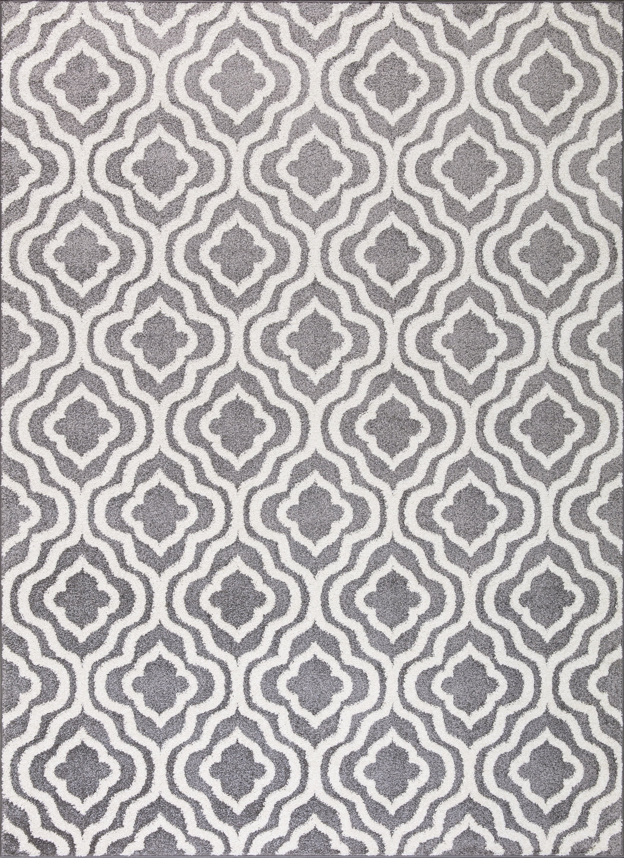 6 ft. 7 in. x 9 ft. 3 in. Crystal Rectangle Area Rug - Gray
