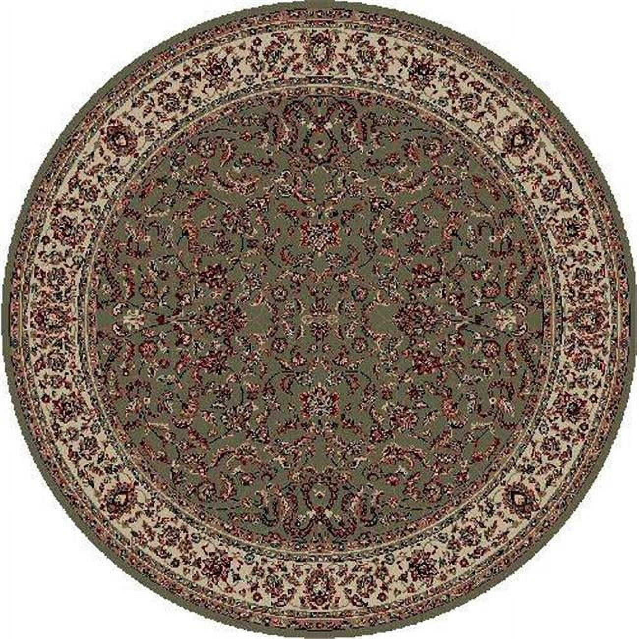 Picture of Concord Global 20250 5 ft. 3 in. Persian Classics Kashan - Round&#44; Green